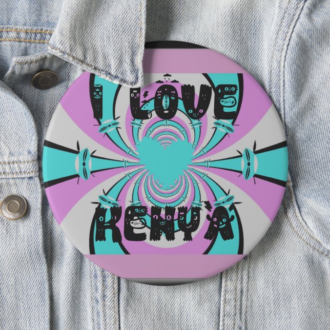 Hakuna Matata Kenya 6 Inch Round Button (In Situ)