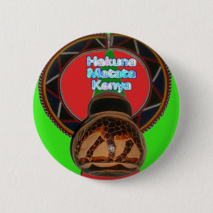 Hakuna Matata Kenya Art Print 2 Inch Round Button