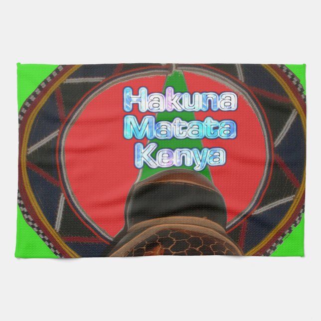  Hakuna Matata Kenya Art Print Customize Product Kitchen Towel (Horizontal)