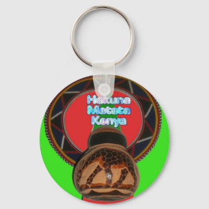 Hakuna Matata Kenya Art Print Keychain