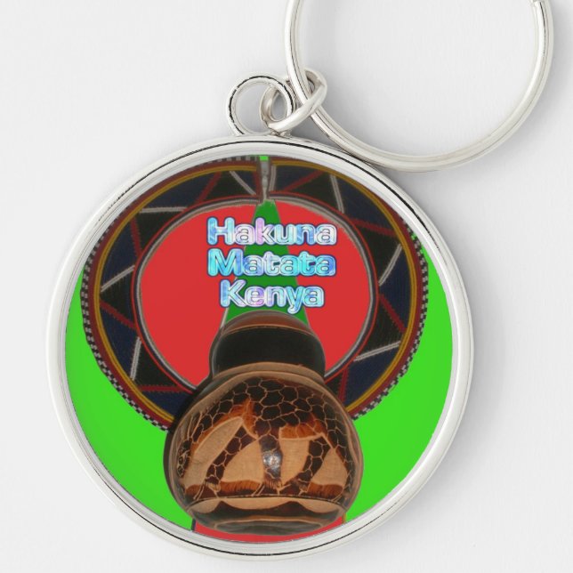 Hakuna Matata Kenya Art Print Keychain (Front)