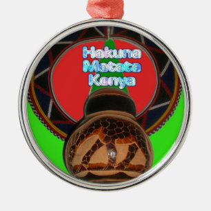 Hakuna Matata Kenya Art Print Metal Ornament
