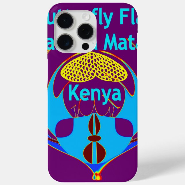  "Hakuna Matata Kenya" Butterfly Art Print/Graphic Case-Mate iPhone Case (Back)