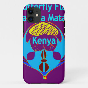 "Hakuna Matata Kenya" Butterfly Art Print/Graphic iPhone 11 Case