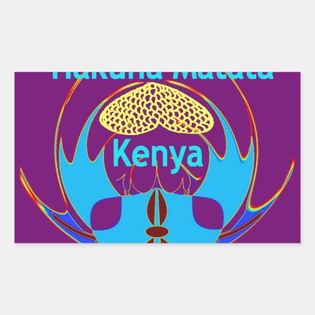  "Hakuna Matata Kenya" Butterfly Art Print/Graphic Sticker (Front)