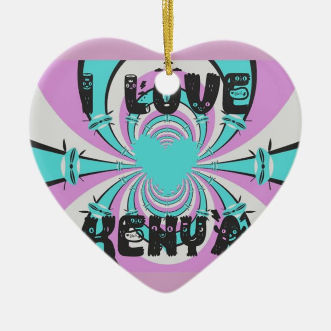 Hakuna Matata Kenya Ceramic Ornament (Front)