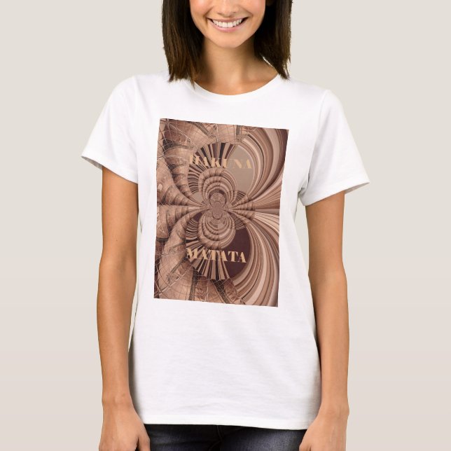 Hakuna Matata Kenya Giraffe Safari  Woven Sourveni T-Shirt (Front)