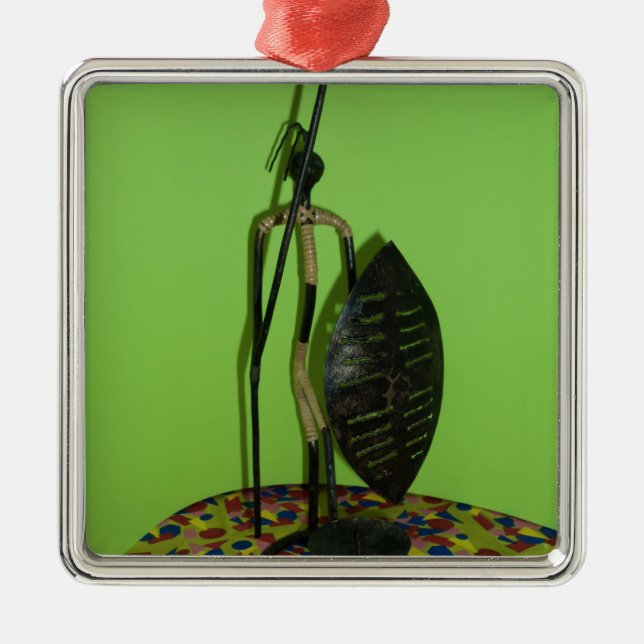 Hakuna Matata Kenya Maasai.JPG Metal Ornament (Front)