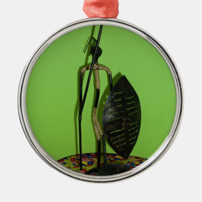 Hakuna Matata Kenya Maasai.JPG Metal Ornament (Front)