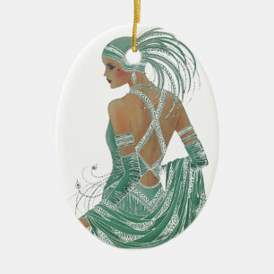 Hakuna Matata Ladies Going Green.png Ceramic Ornament