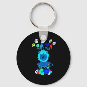 Hakuna Matata Lion Art Print Keychain