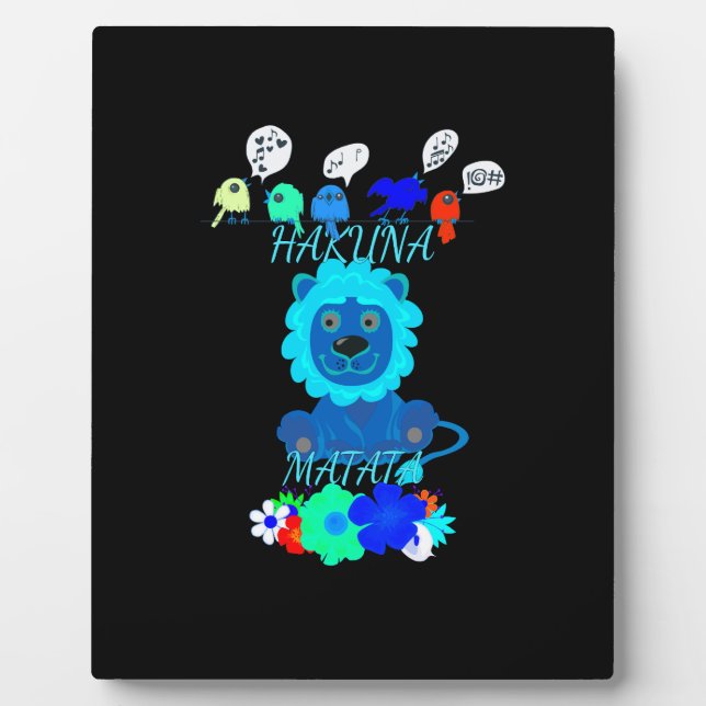 Hakuna Matata Lion Art Print Plaque (Front)