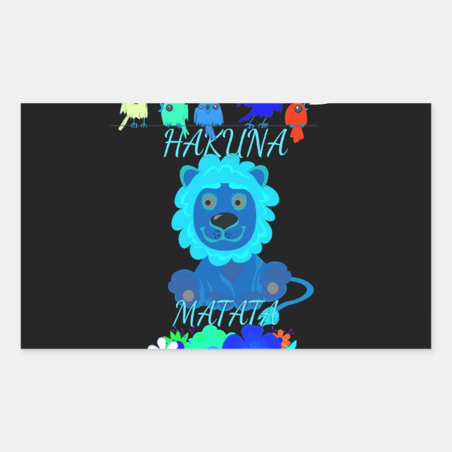 Hakuna Matata Lion Art Print Sticker (Front)