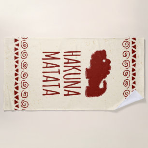Hakuna Matata Lion Beach Towel