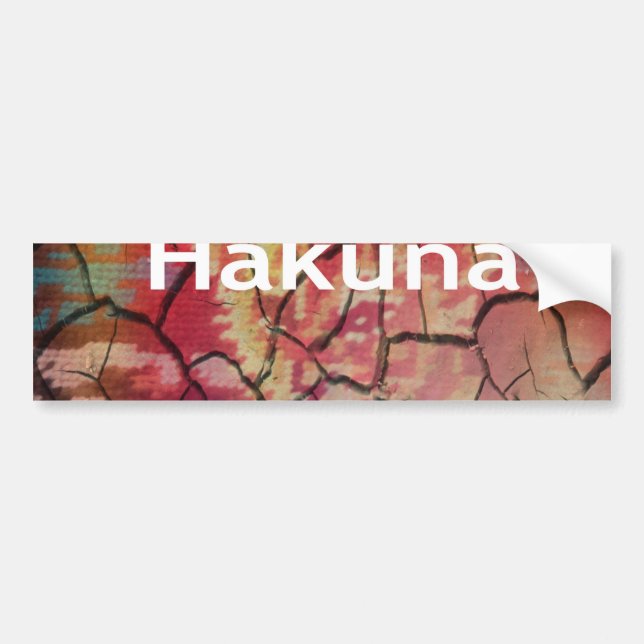 Hakuna Matata Lion Cub Design Bumper Sticker (Front)