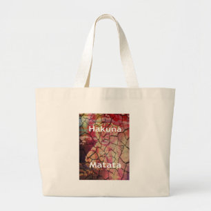 Hakuna Matata Lion Cub Design Large Tote Bag