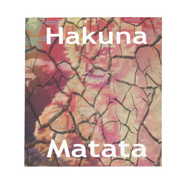 Hakuna Matata Lion Cub Design Notepad (Front)