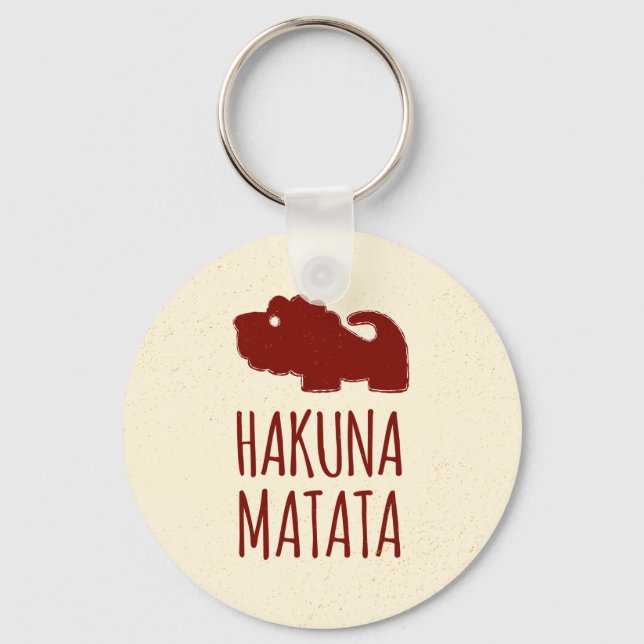 Hakuna Matata Lion Keychain (Front)