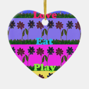 Hakuna Matata Love Eat Play.png Ceramic Ornament