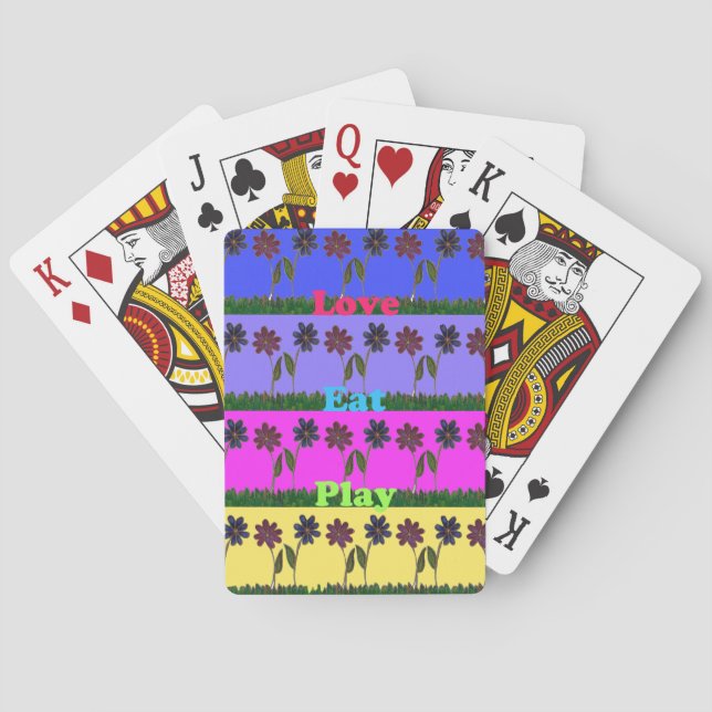 Hakuna Matata Love Eat Play.png Playing Cards (Back)