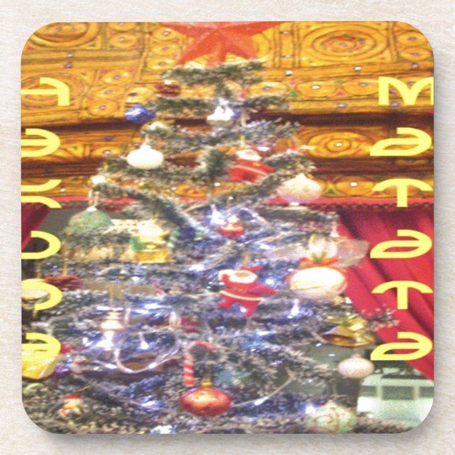 Hakuna Matata Merry Christmas & a Happy New Year.p Coaster (Front)