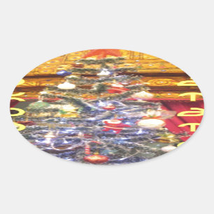 Hakuna Matata Merry Christmas & a Happy New Year.p Oval Sticker