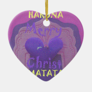 Hakuna Matata Merry Christmas Love  Design.jpg Ceramic Ornament