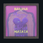 Hakuna Matata Merry Christmas Love  Design.jpg Keepsake Box<br><div class="desc">Hakuna Matata Merry Christmas Love Design. Beautiful purple colour design with a wonderful blue heart and a ting of glitter in the background. One of the special latest Hakuna Matata design this wonderful Christmas season and the amazing wonderful season. Share the love of Christmas with this personalized Hakuna Matata original...</div>