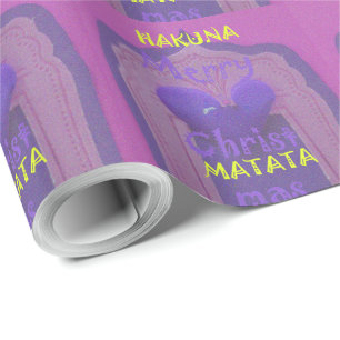Hakuna Matata Merry Christmas Love  Design. Wrapping Paper