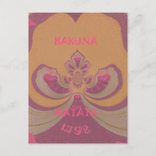 Hakuna Matata Merry Christmas lovely hearts design Holiday Postcard