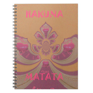 Hakuna Matata Merry Christmas lovely hearts design Notebook