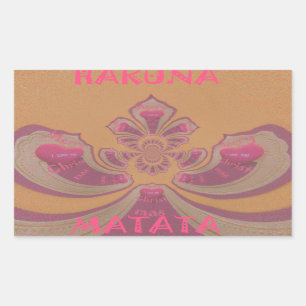 Hakuna Matata Merry Christmas lovely hearts design Sticker