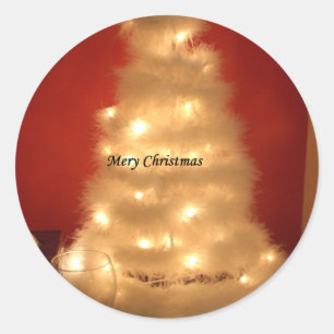 Hakuna Matata Merry Christmas white Classic Round Sticker