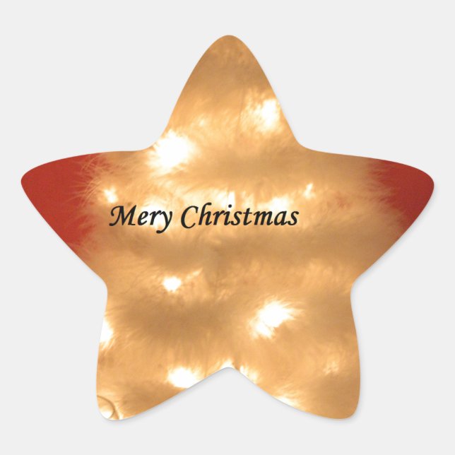Hakuna Matata Merry Christmas white Star Sticker (Front)