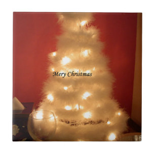 Hakuna Matata Merry Christmas white Tile