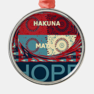 Hakuna matata metal ornament