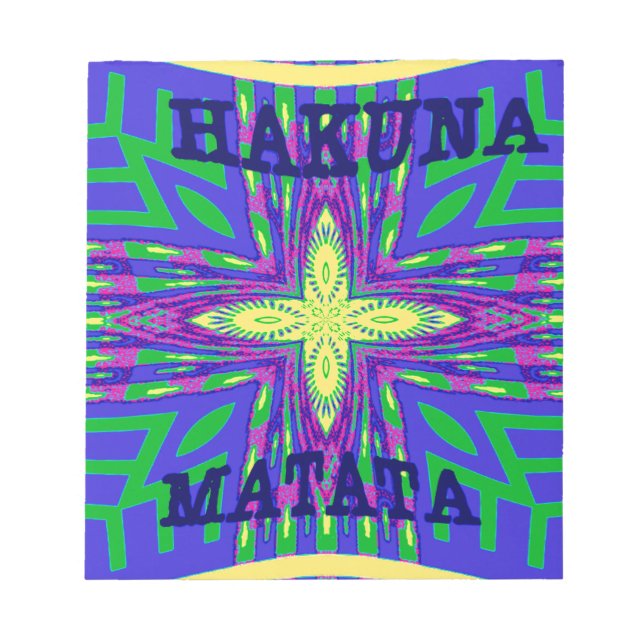 Hakuna matata Mombasa Kanga Notepad (Front)