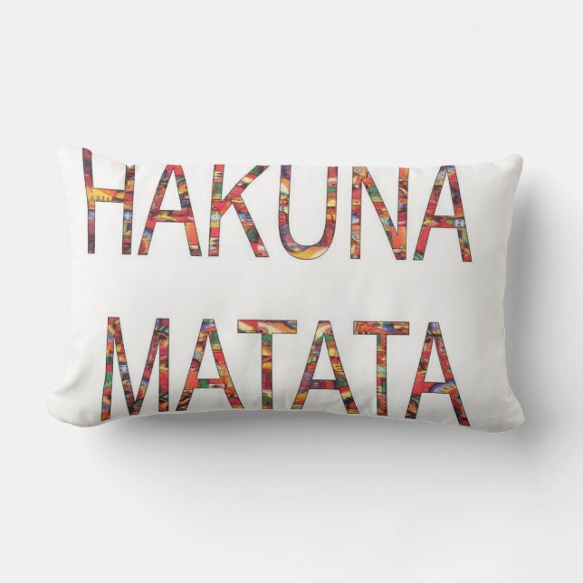 Hakuna Matata No Problem Lumbar Pillow (Front)