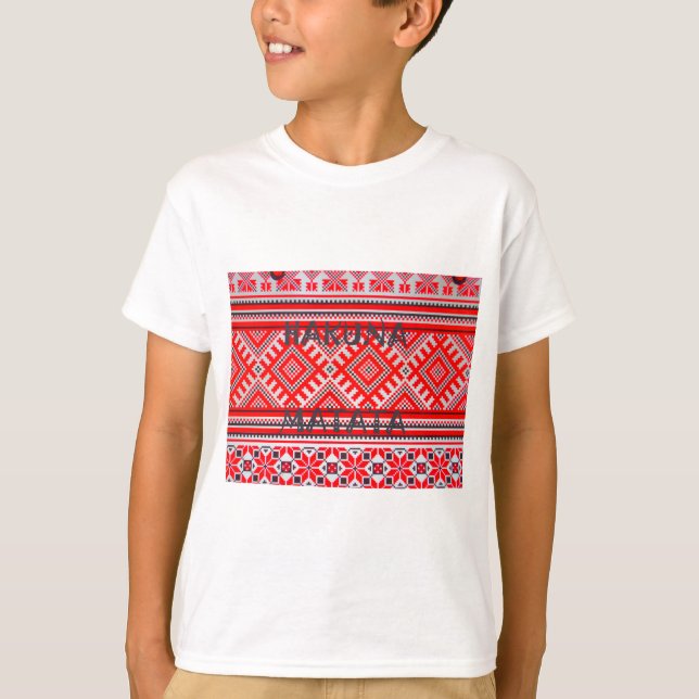 Hakuna Matata - No Worries Swahili Art Collection T-Shirt (Front)
