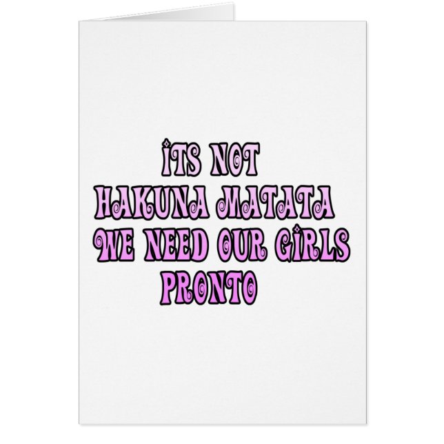 Hakuna Matata nous avons besoin de notre Pronto Gi (Devant)