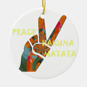 Hakuna Matata Peace Ceramic Ornament