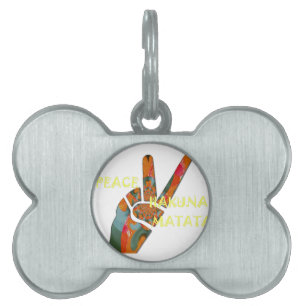 Hakuna Matata Peace Pet Tag