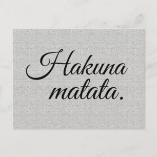 Hakuna matata postcard