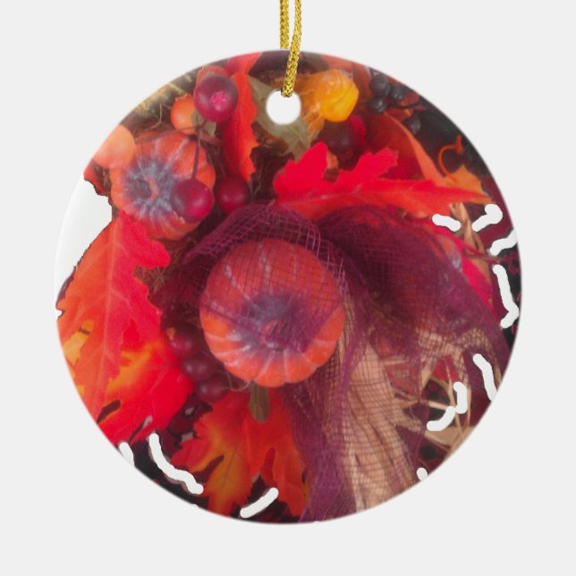 Hakuna Matata Pumkin special Gift Fruit Basket.png Ceramic Ornament (Front)