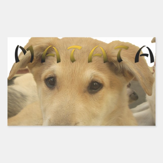"Hakuna Matata Pup" – Worry-Free Puppy Love Sticker (Front)