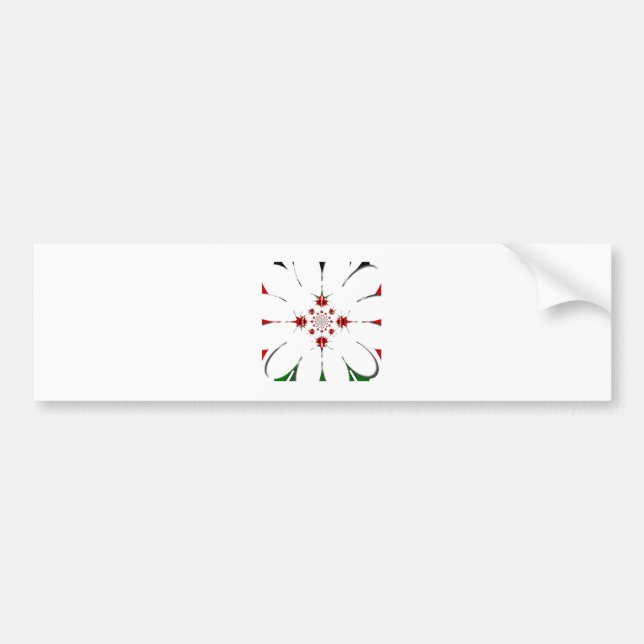 HAKUNA MATATA RED GREEN BUMPER STICKER (Front)