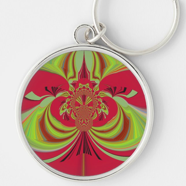 Hakuna Matata red yellow design Keychain (Front)
