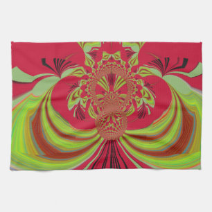Hakuna Matata red yellow design Kitchen Towel