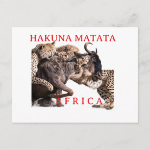 Hakuna Matata Safari Postcard   Wild Animals 