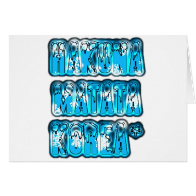 Hakuna Matata South Korea Art Print/Graphic (Front Horizontal)